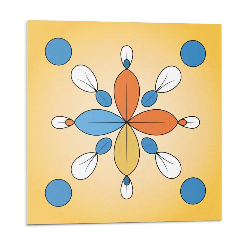 Kafelki samoprzylepne Wallfluent 20x20 cm Wzór kwiatów w geometrycznym stylu 20 szt.