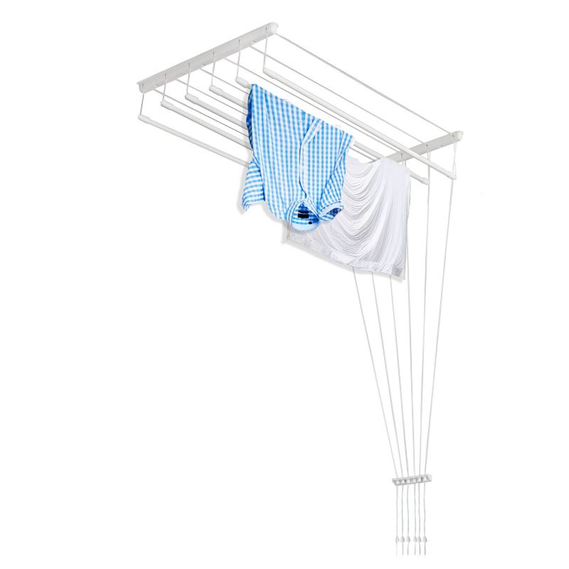 Suszarka sufitowa Rodeno 6 prętów 90 cm biała 1 szt.