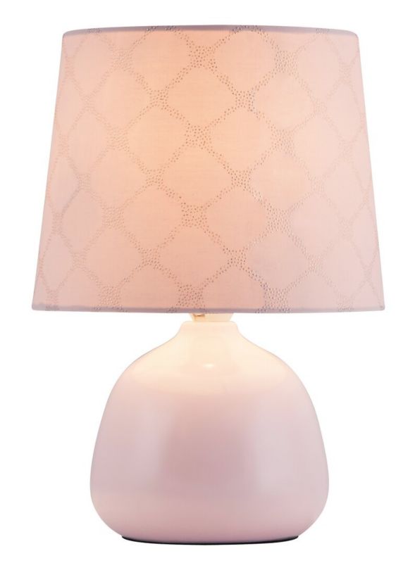 Lampka stołowa Rabalux Ellie różowa 1 x E14 x 40W IP20 wym: 26 x 18 x 18 cm ceramika - 1 szt.