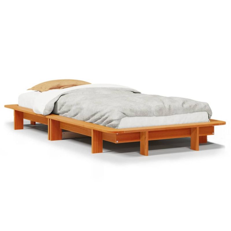 Łóżko drewniane WaszeMeble 100x200 cm brąz WM-850667 1 szt.