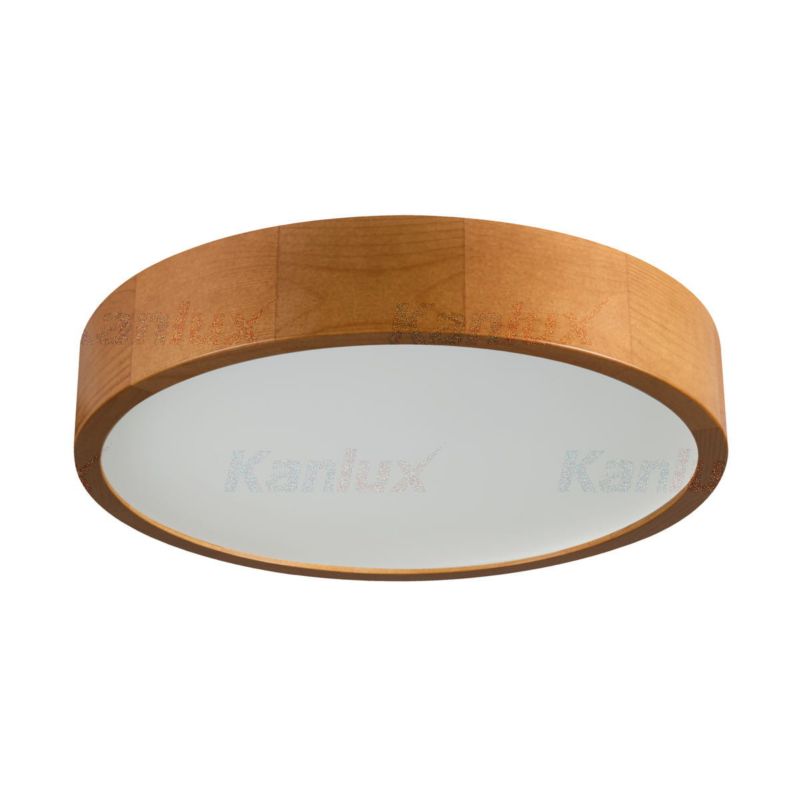 Plafon sufitowy nowoczesny Kanlux Jasmin biały jasne drewno 1 x E27 x 20W IP20 wym: 7,7 x 37,5 x 37,5 cm - 1 szt.