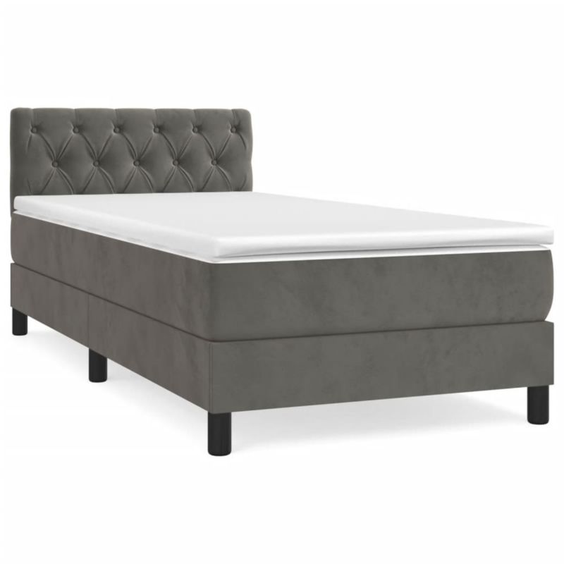 Łóżko kontynentalne WaszeMeble 80x200 cm ciemnoszary WM-3141450 1 szt.