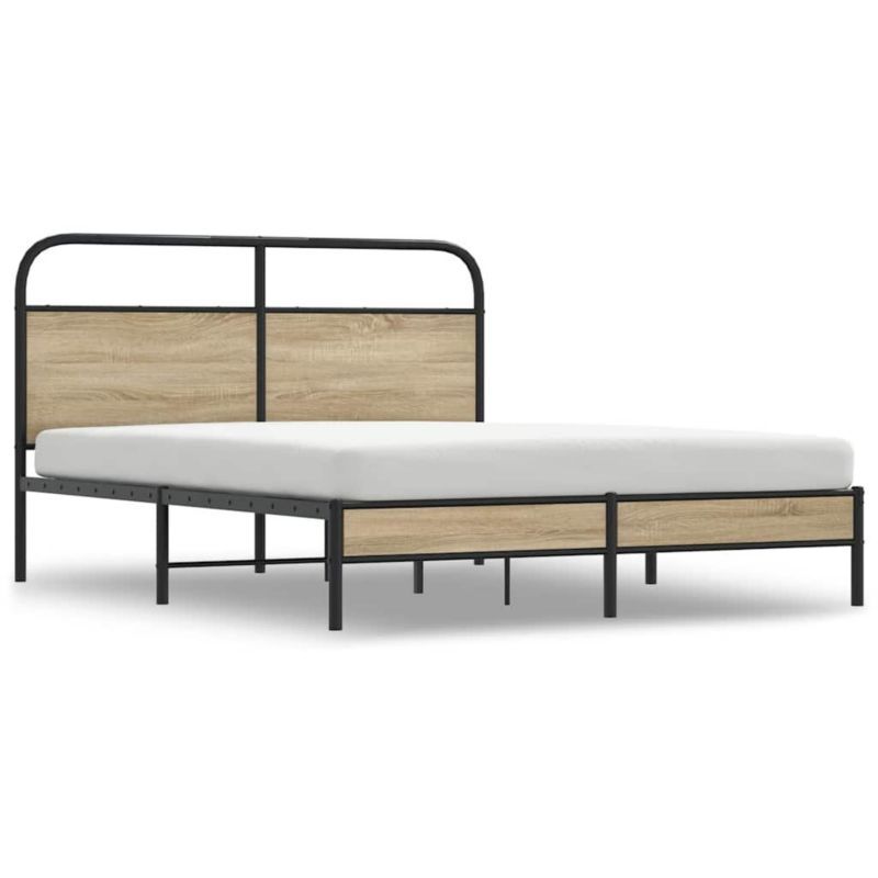 Łóżko metalowe WaszeMeble 150x200 cm brązowe WM-4100358 1 szt.