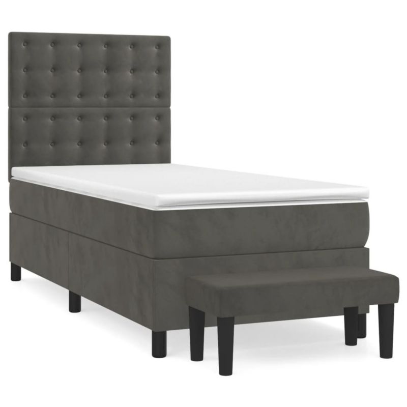 Łóżko kontynentalne WaszeMeble 80x200 cm ciemnoszary WM-3138050 1 szt.