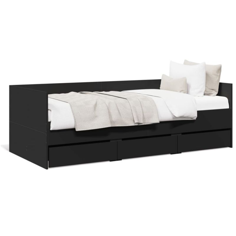 Łóżko dzienne WaszeMeble 75x190 cm czarna WM-3280833 1 szt.
