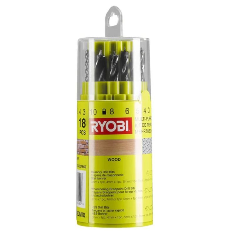 Zestaw do wiercenia Uniwersalny RYOBI 18 elementów 1 szt.
