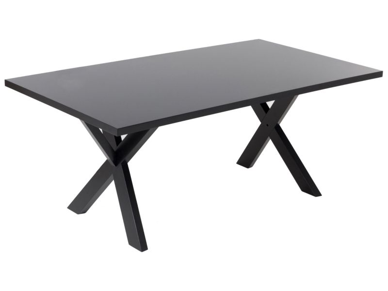 Stół do jadalni Lisala 100 cm 180 cm Czarny 1 szt.