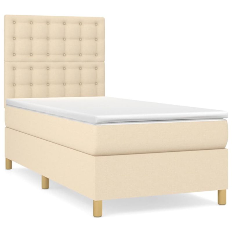 Łóżko kontynentalne WaszeMeble 80x200 cm kremowe WM-3142614 1 szt.