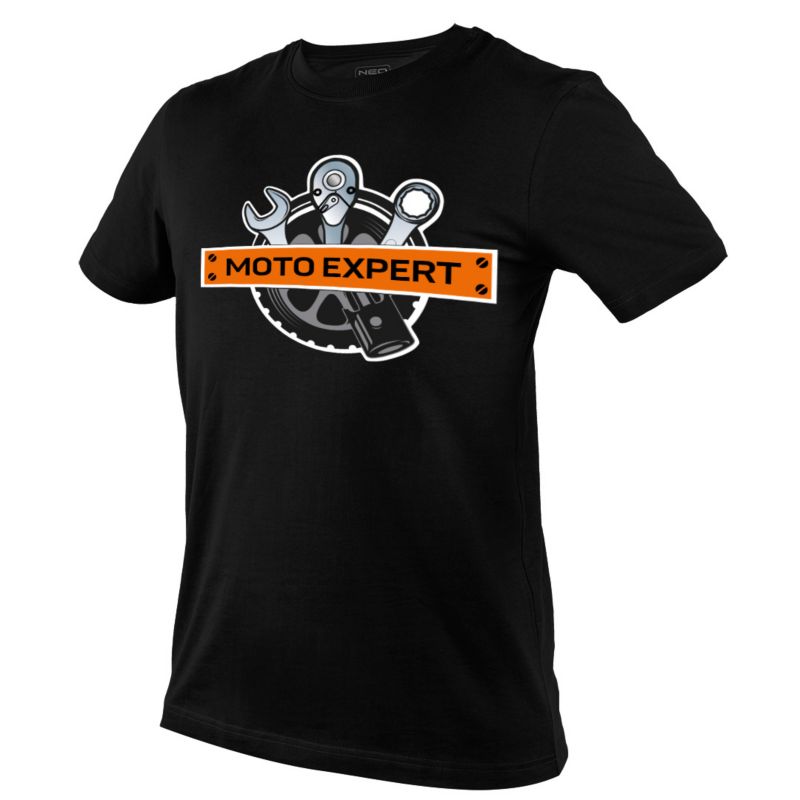 T-shirt z nadrukiem NEO TOOLS Moto Expert XXXL czarny 1 szt.