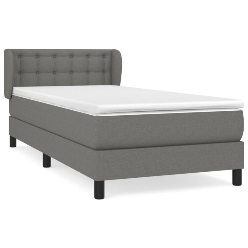 Łóżko kontynentalne WaszeMeble 100x200 cm ciemnoszara WM-3126542 1 szt.