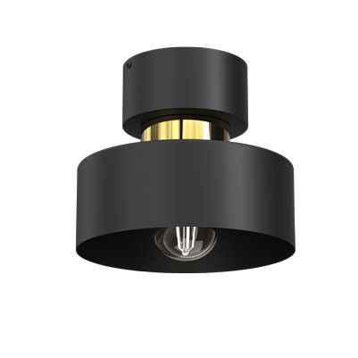Lampa sufitowa wisząca Luminex Marti czarny mat-złoty połysk wym: 18 x 20,5 x 20,5 cm 1xE27 x 15W 1 szt.