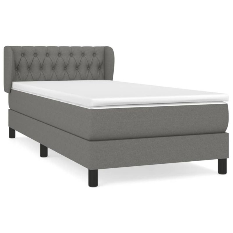 Łóżko kontynentalne WaszeMeble 100x200 cm ciemnoszara WM-3126462 1 szt.