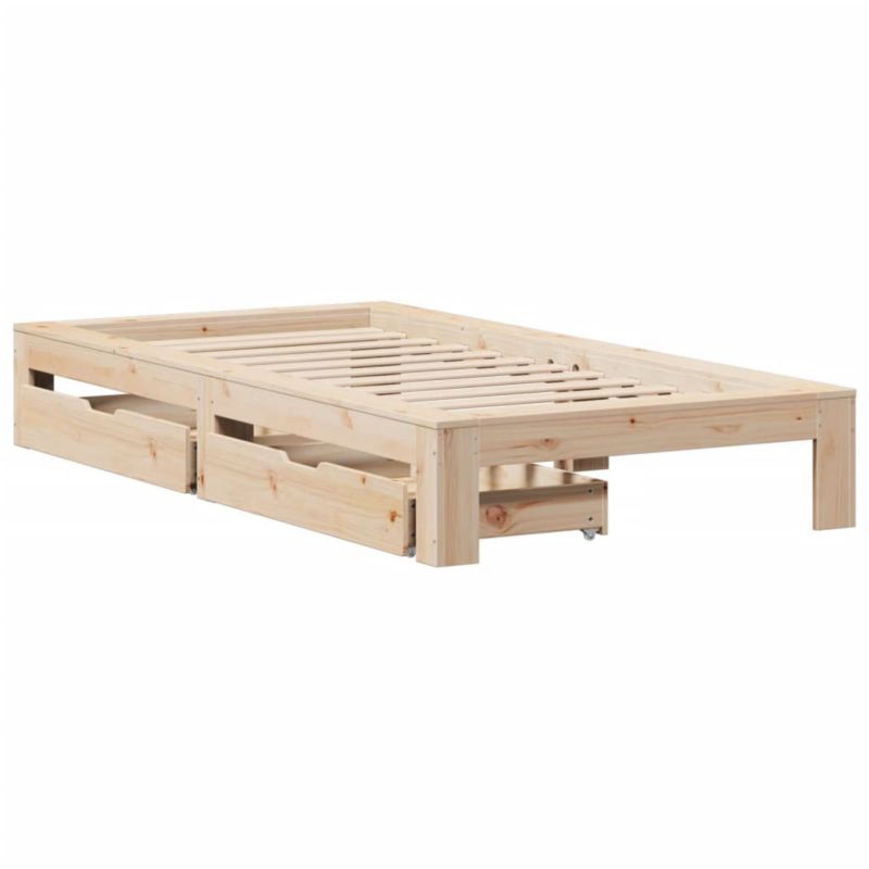 Łóżko drewniane WaszeMeble 75x190 cm brązowe WM-3309023 1 szt.