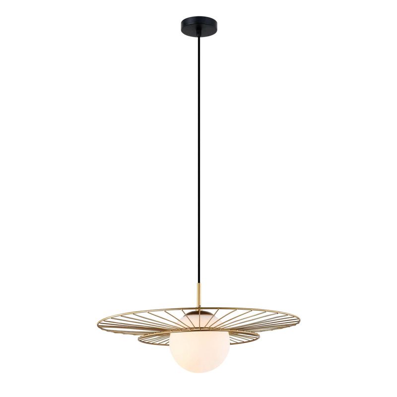 Żyrandol Italux Alison 9967 złoto-czarny-biały nowoczesny 1xE27 x 40W 1 szt.