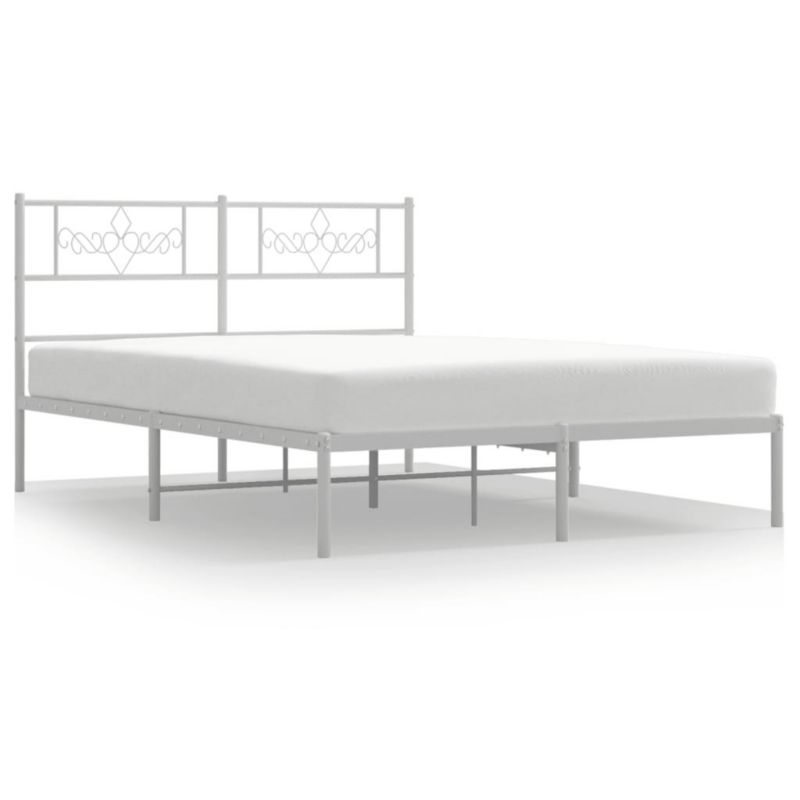 Łóżko metalowe WaszeMeble 150x200 cm biała WM-355318 1 szt.
