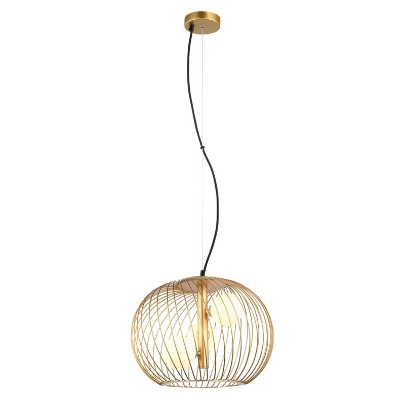 Lampa sufitowa wisząca Italux Clarisa 9509 złoto-biała nowoczesna 3xG9 x 25W 1 szt.