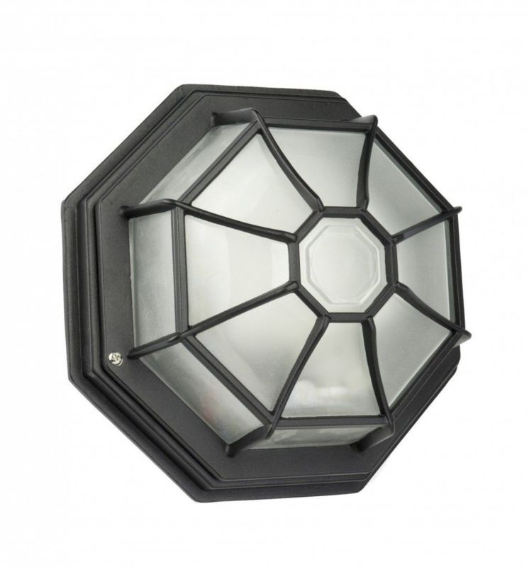 Lampa sufitowa zewnętrzna SU-MA Retro czarna 1 x E27 x 60W IP44 wym: 26,5 x 26,5 x 13 cm - 1 szt.