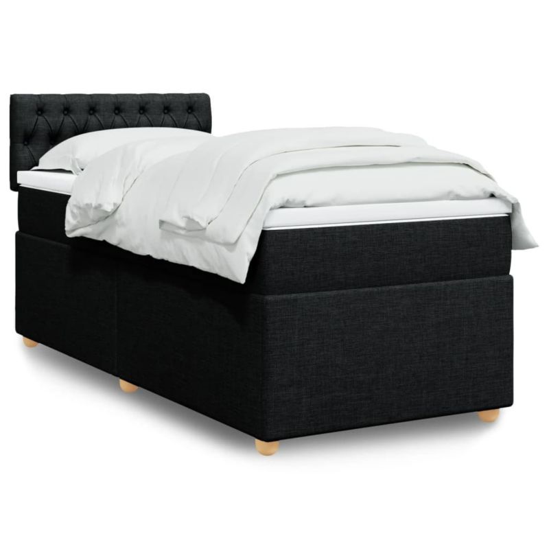 Łóżko kontynentalne WaszeMeble 90x200 cm czarne WM-3286572 1 szt.
