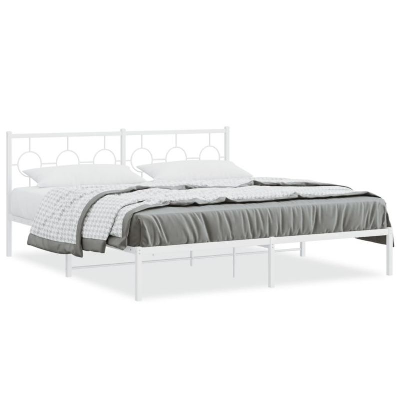 Łóżko metalowe WaszeMeble 180x200 cm biała WM-376279 1 szt.
