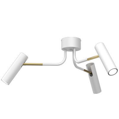 Lampa sufitowa wisząca Luminex Axion 3425 biały mat-złoty połysk minimalistyczna 3xGU10 x 8W 1 szt.