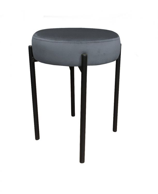 Taboret TORIN BL VELVET ciemno szary ATOS 1 szt.
