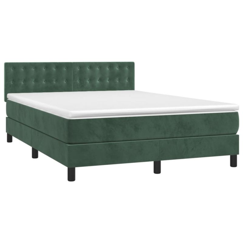 Łóżko kontynentalne WaszeMeble 140x190 cm zielone WM-3141542 1 szt.