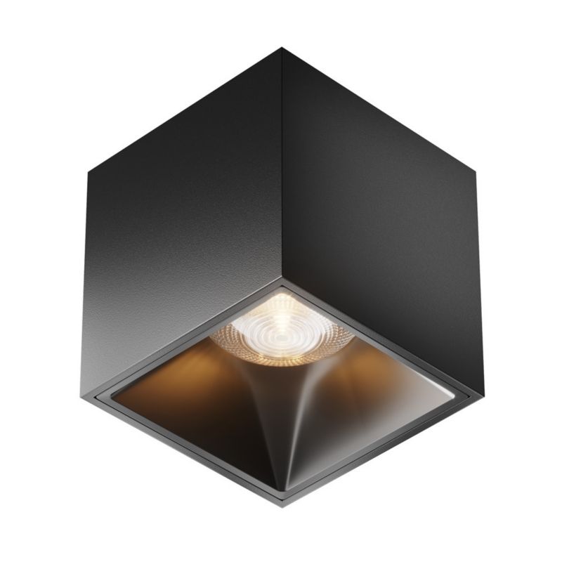 Lampa sufitowa Maytoni Alfa Led czarna okrągła wbudowany LED 12W 3000K 840lm 1 szt.