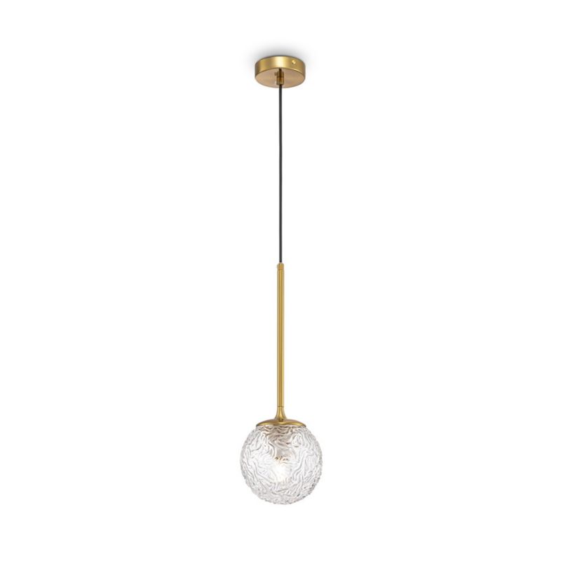 Lampa sufitowa Maytoni Ligero mosiężno-złota wym: 150 x 15 x 15 cm 1xE27 x 40W szkło 1 szt.