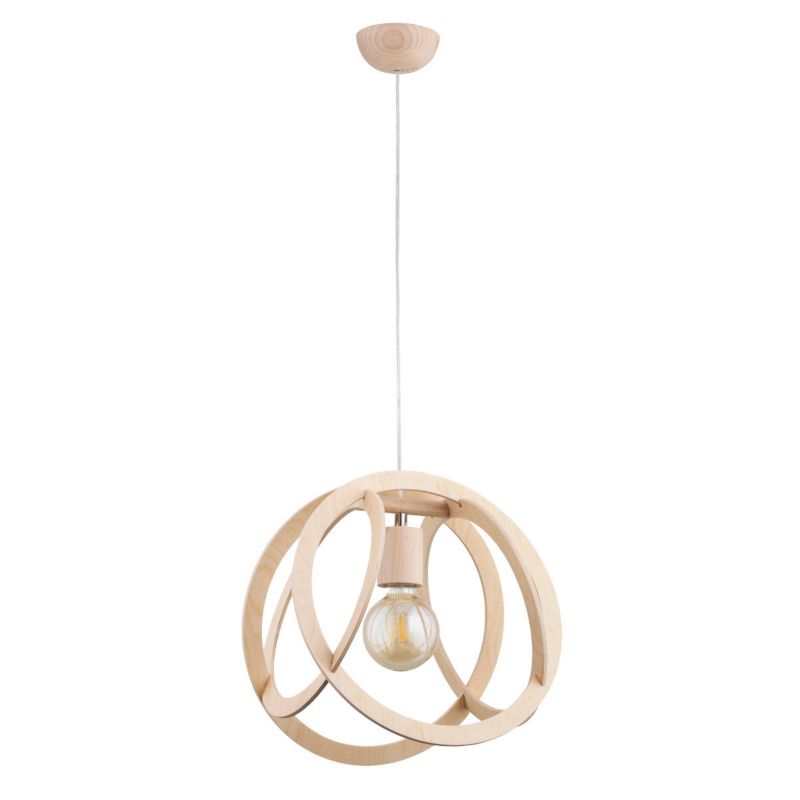 Lampa wisząca Alfa Lorena jasne drewno wym: 105 x 36 x 36 cm 1xE27 x 15W 1 szt.
