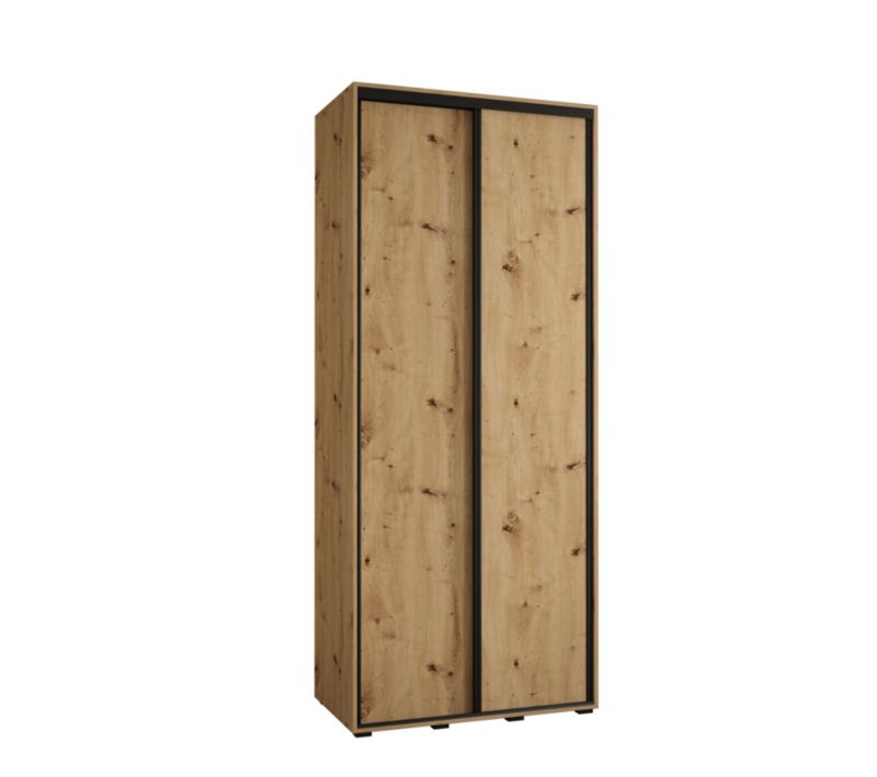Szafa przesuwna Abiks CANNES 1 100 gł 60 artisan/artisan/czarny 1szt.