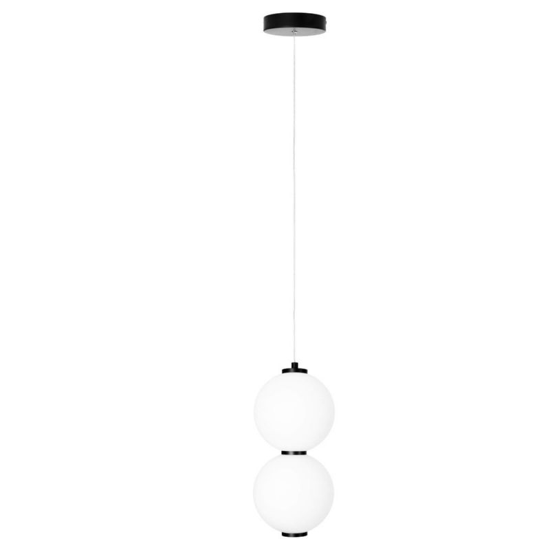 Lampa wisząca Maxlight Tama czarno-biała wym: 170 x 16 x 16 cm wbudowany LED 16W 1 szt.