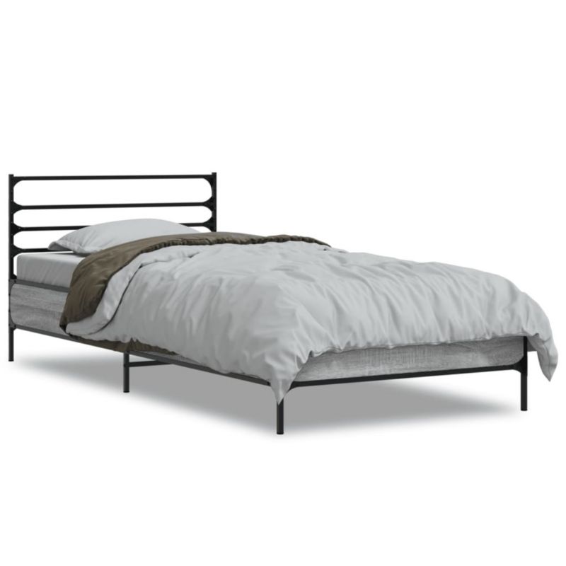 Łóżko metalowe WaszeMeble 75x190 cm szary WM-845625 1 szt.
