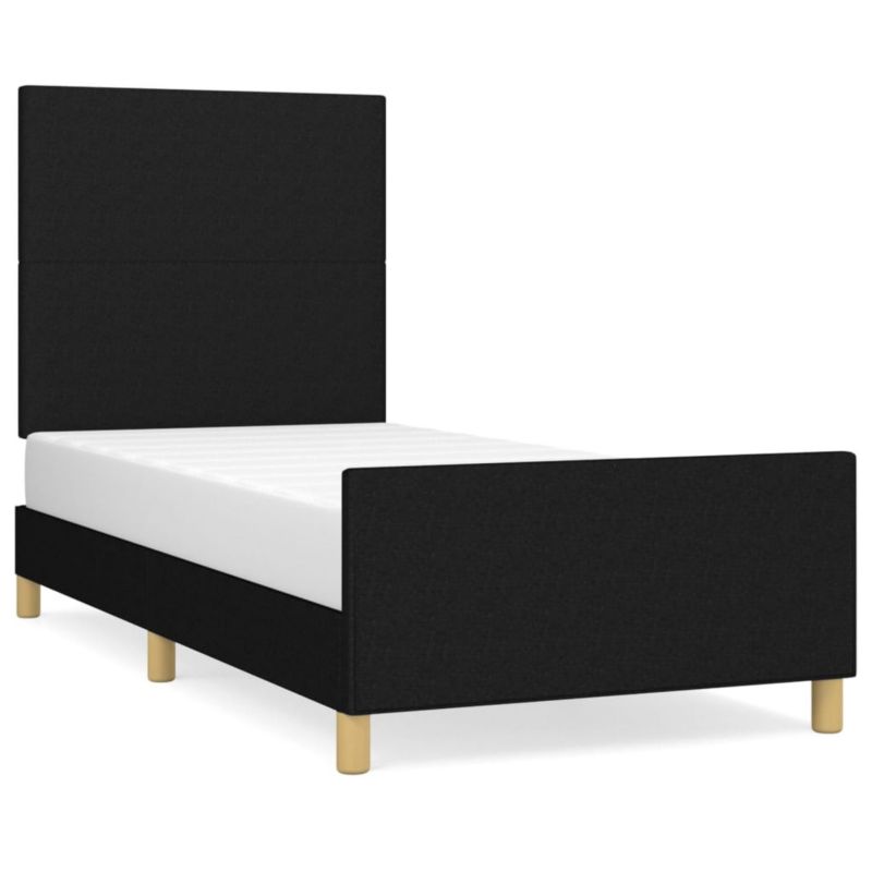 Łóżko tapicerowane WaszeMeble 100x200 cm czarna WM-3124873 1 szt.