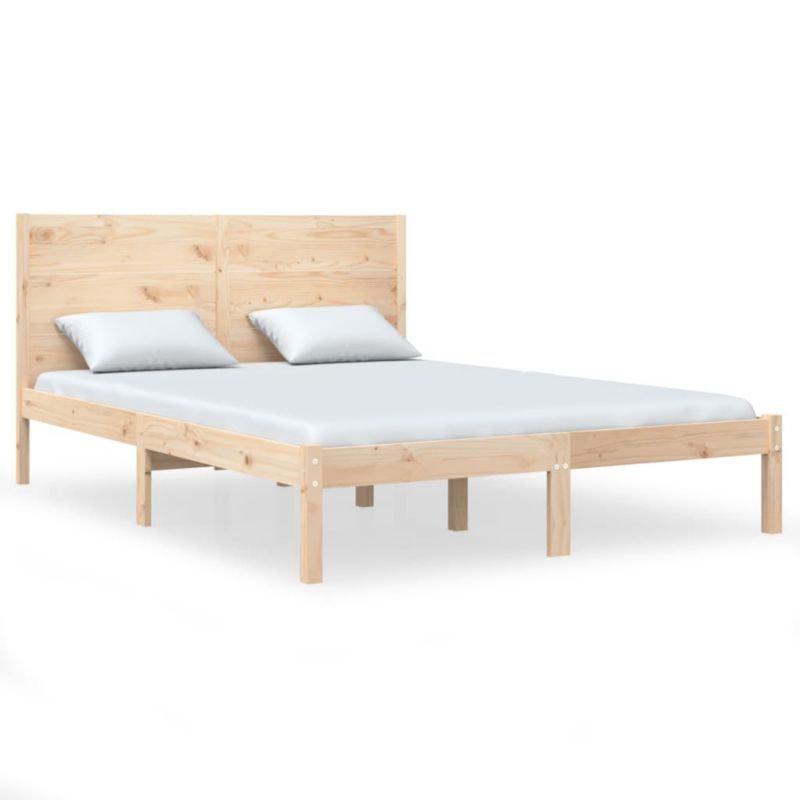 Łóżko drewniane WaszeMeble 135x190 cm brązowe WM-3104128 1 szt.