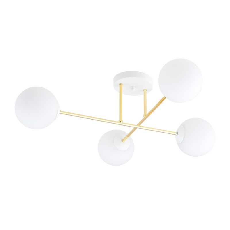 Lampa sufitowa Emibig Magnum złoto-biała wym: 26 x 55 cm 4xE14 x 10W 1 szt.