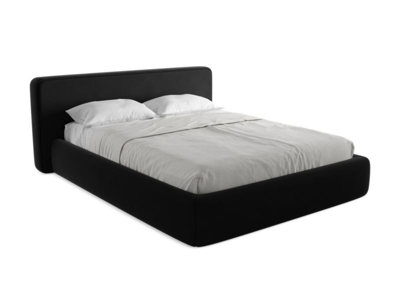 Łóżko Makamii Kiana z weluru 160x200 czarny 1 szt.