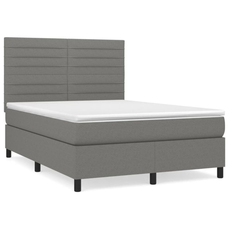 Łóżko kontynentalne WaszeMeble 140x190 cm ciemnoszara WM-3141850 1 szt.