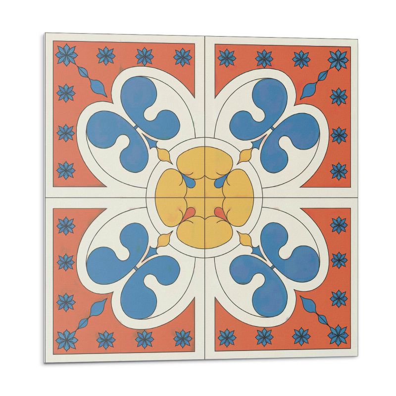 Kafelki samoprzylepne Wallfluent 20x20 cm Nowoczesny wzór roślinny 20 szt.