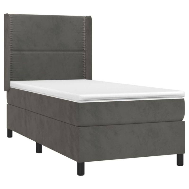 Łóżko kontynentalne WaszeMeble 90x190 cm szary WM-3139476 1 szt.
