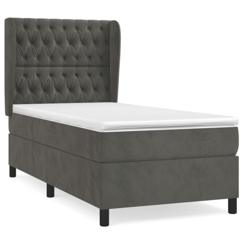 Łóżko kontynentalne WaszeMeble 80x200 cm ciemnoszary WM-3129358 1 szt.