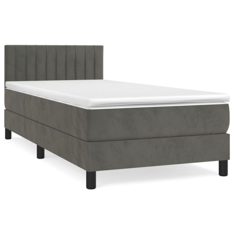 Łóżko kontynentalne WaszeMeble 100x200 cm ciemnoszary WM-3141408 1 szt.
