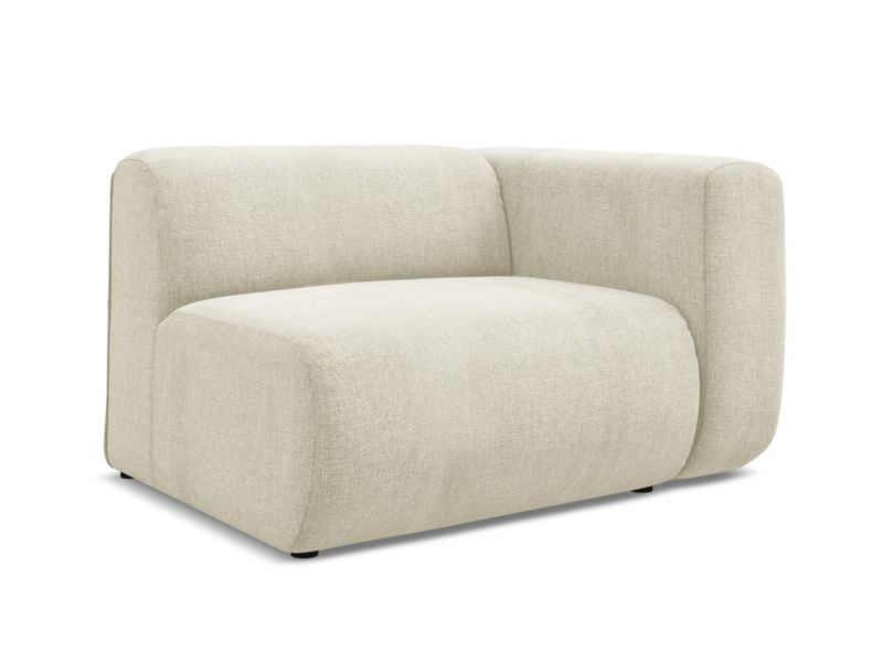 Moduł z podłokietnikiem prawy Makamii Ekahi z tkaniny szenilowej 114x89 cm beżowy 1 szt.
