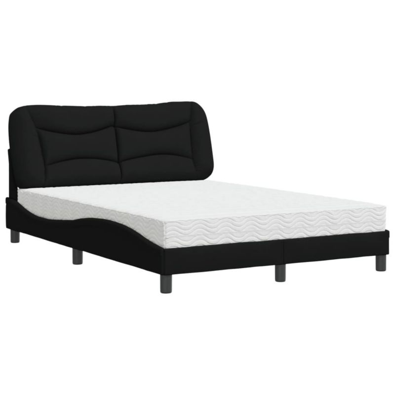 Łóżko tapicerowane WaszeMeble 120x200 cm czarne WM-3208522 1 szt.