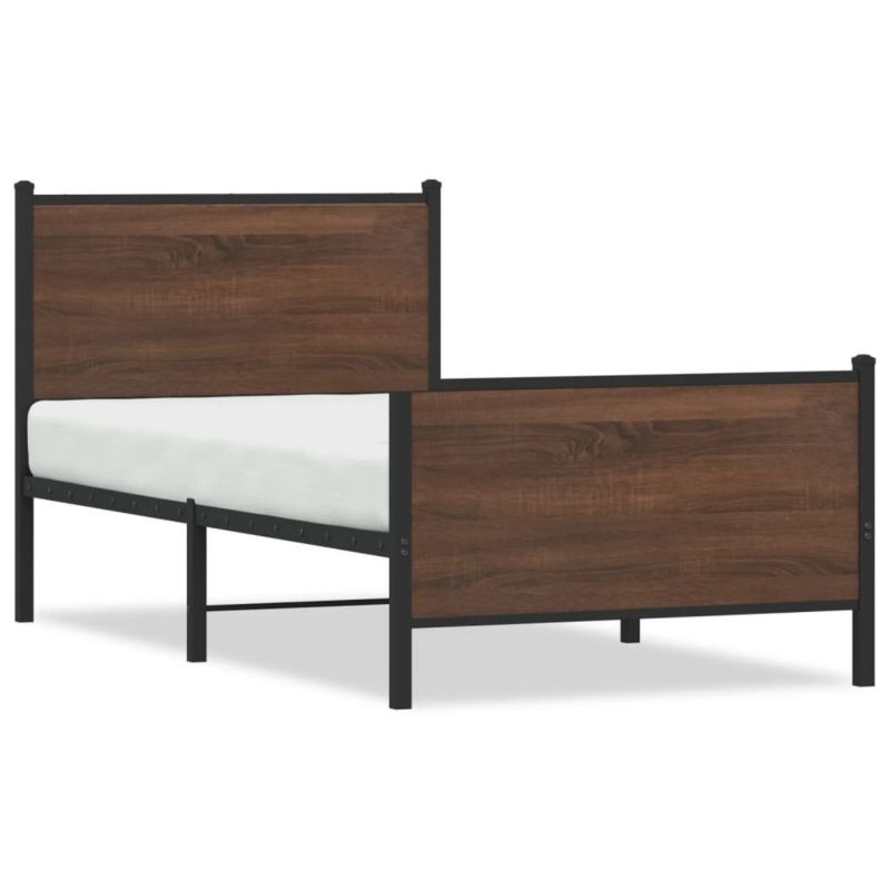 Łóżko metalowe WaszeMeble 100x200 cm brązowy WM-4007778 1 szt.