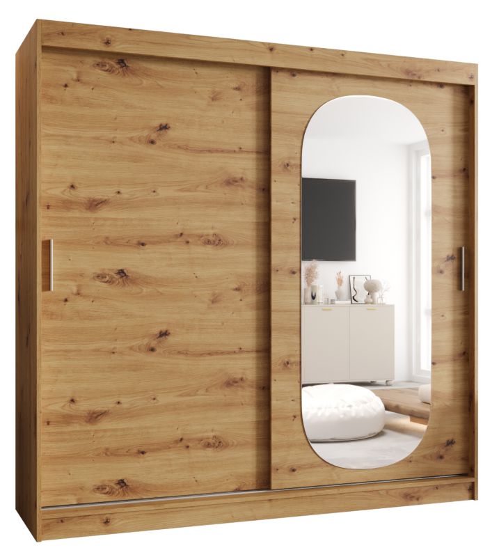 Szafa przesuwna Garderoba Abiks ROYAL 200 dąb artisan 1szt.