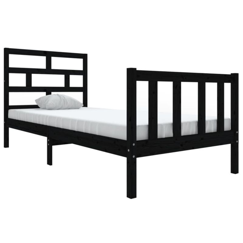 Łóżko drewniane WaszeMeble 100x200 cm czarna WM-3101342 1 szt.