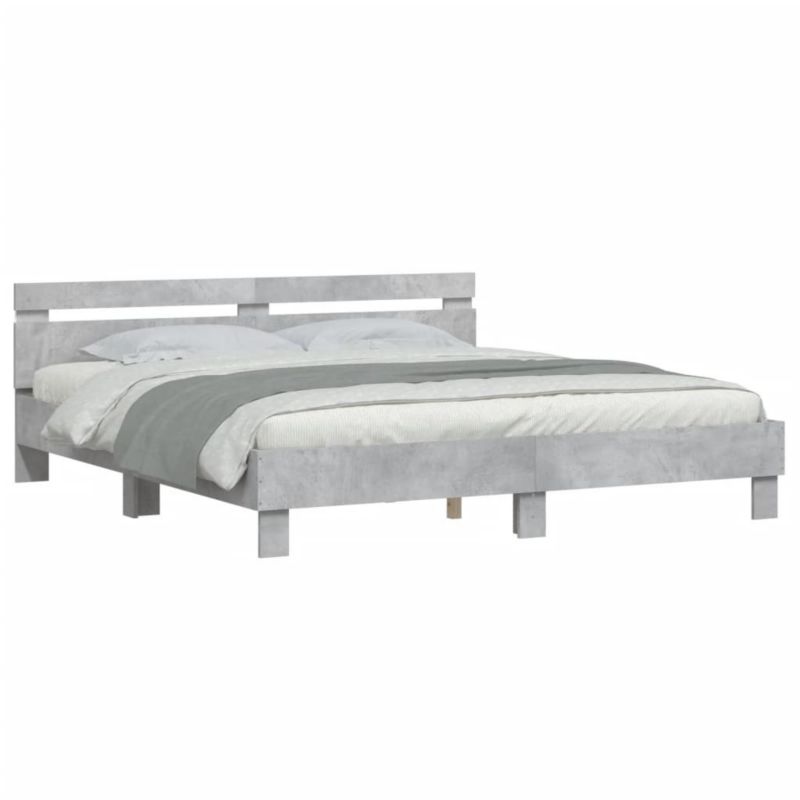 Łóżko drewniane WaszeMeble 160x200 cm szarość WM-3207535 1 szt.