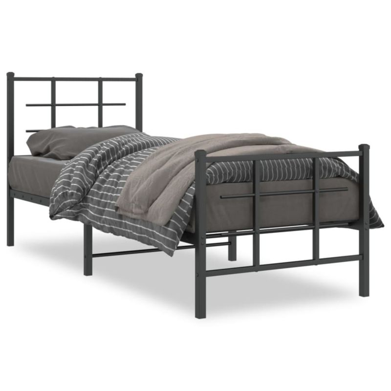 Łóżko metalowe WaszeMeble 80x200 cm czarna WM-355570 1 szt.