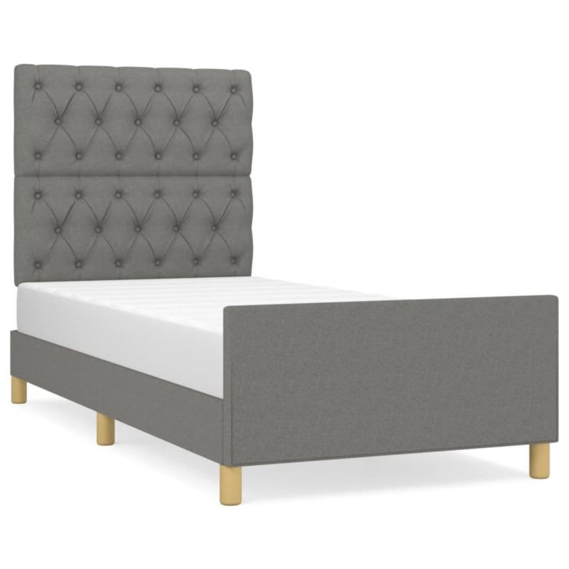 Łóżko tapicerowane WaszeMeble 80x200 cm ciemnoszara WM-3125253 1 szt.