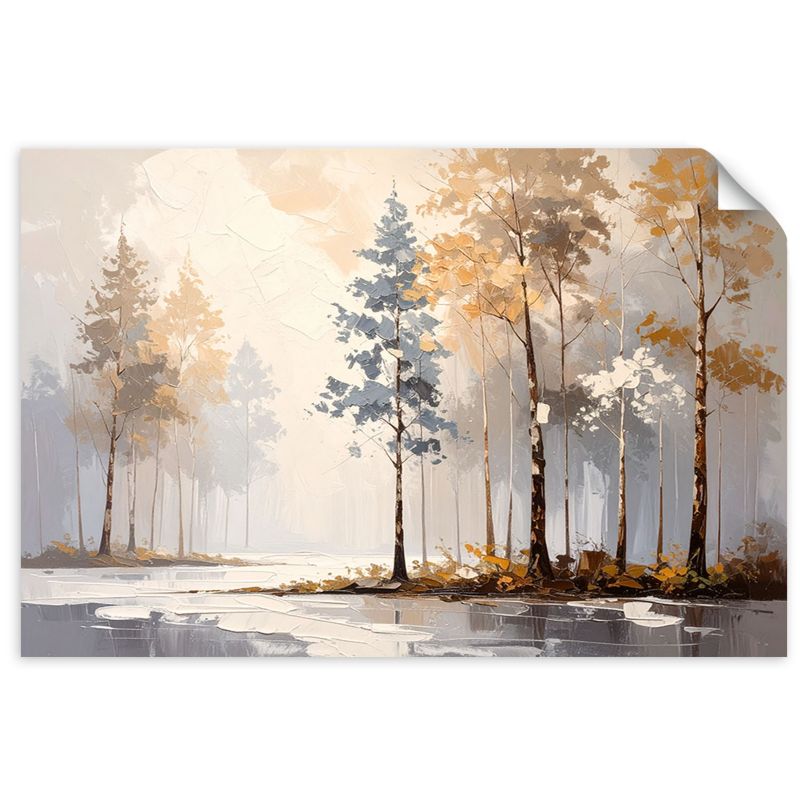 Naklejka na ścianę do salonu sypialni Feeby Las Drzewa Krajobraz 130x90cm 1szt